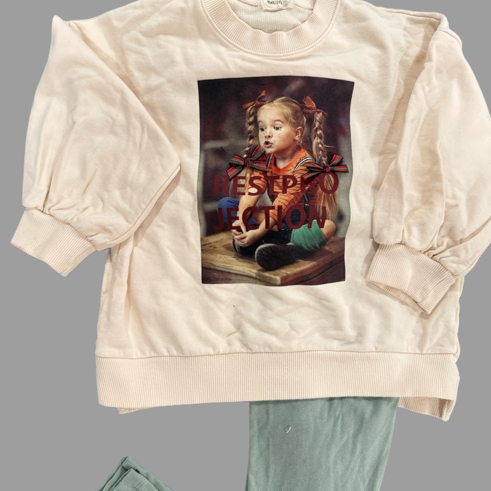 Kids Melon Graphic Sweatshirt with leggings